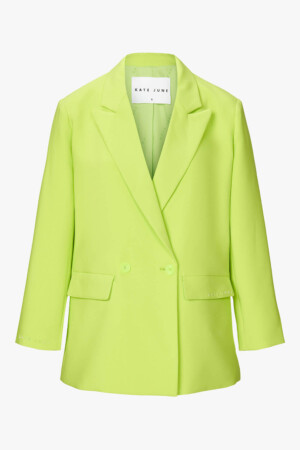 THE DOUBLE BREASTED BLAZER LIME GREEN
