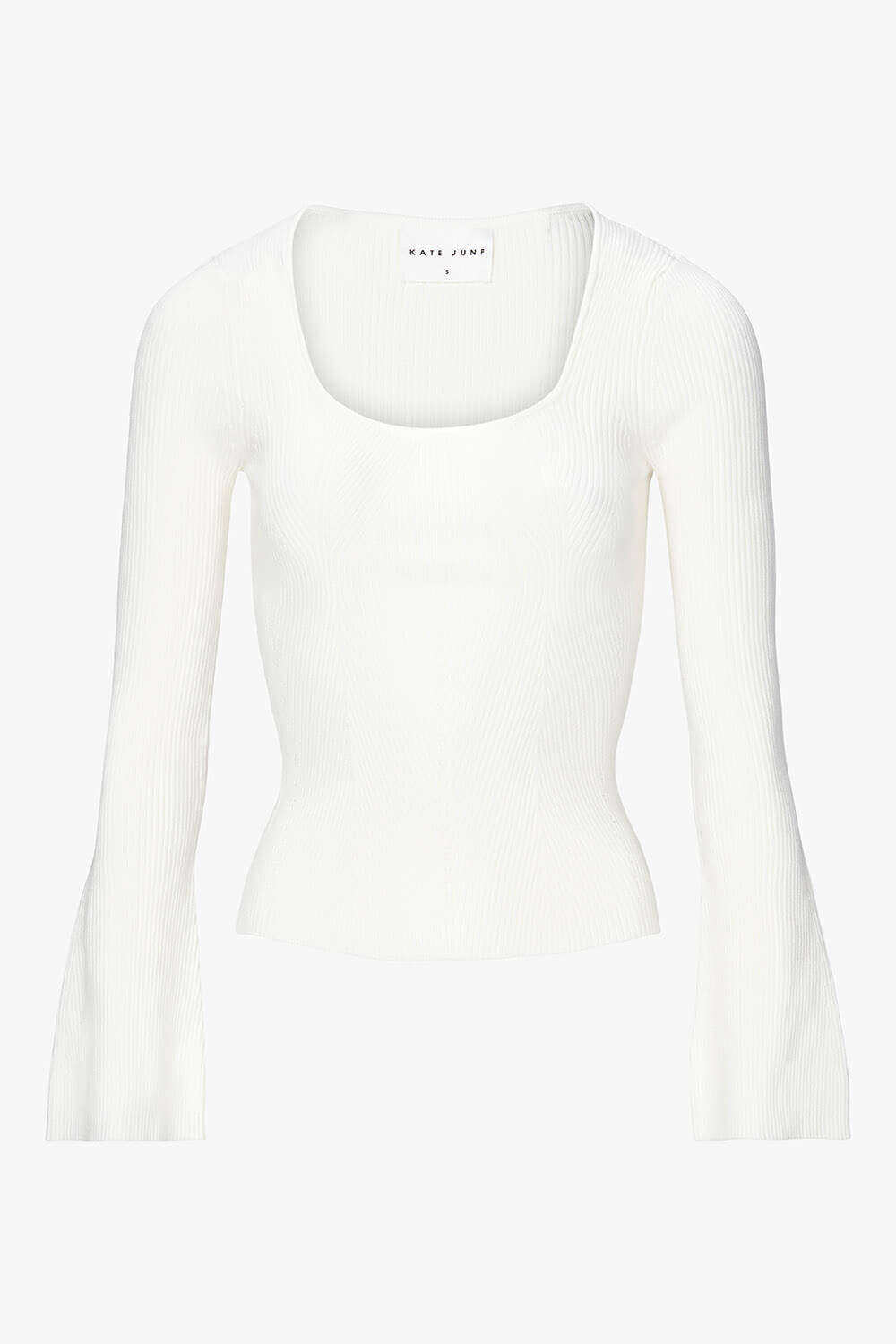 THE KNITTED HEARTSHAPE TOP OFF-WHITE