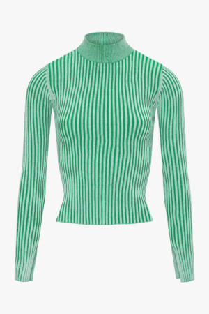 THE CONTRAST RIB PULL GREEN