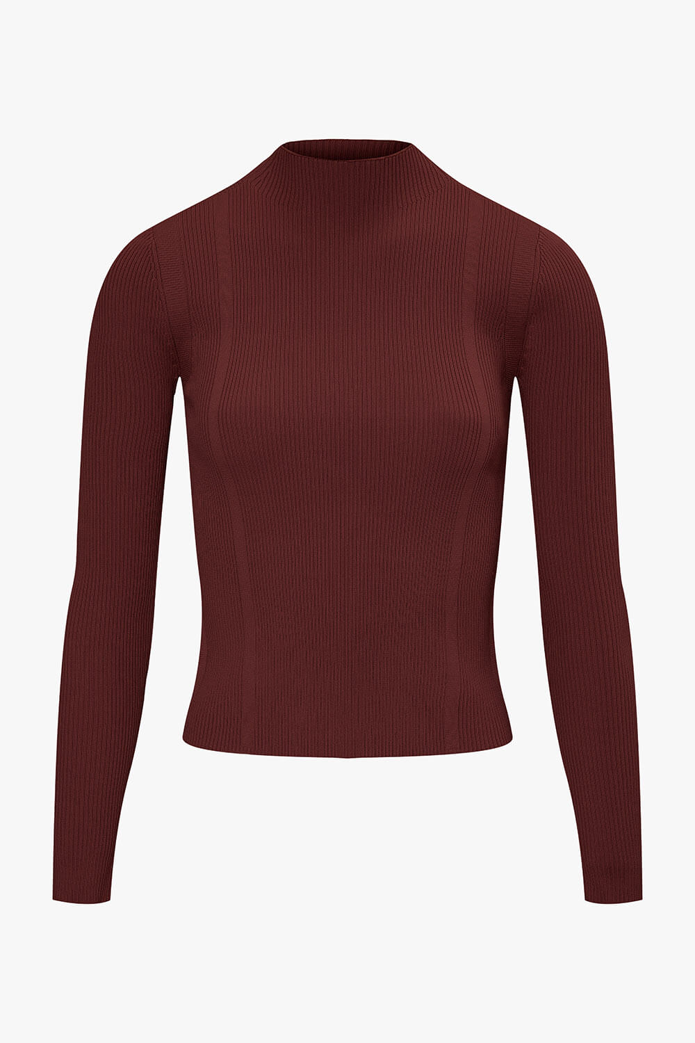 THE KNITTED AJOUR TOP BROWN