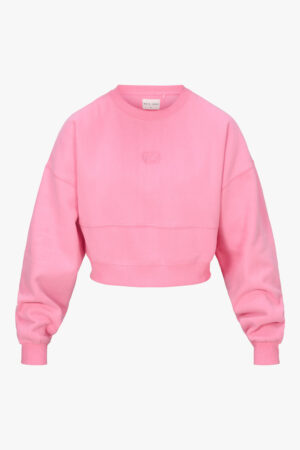 THE CROPPED LOGO SWEAT PINK